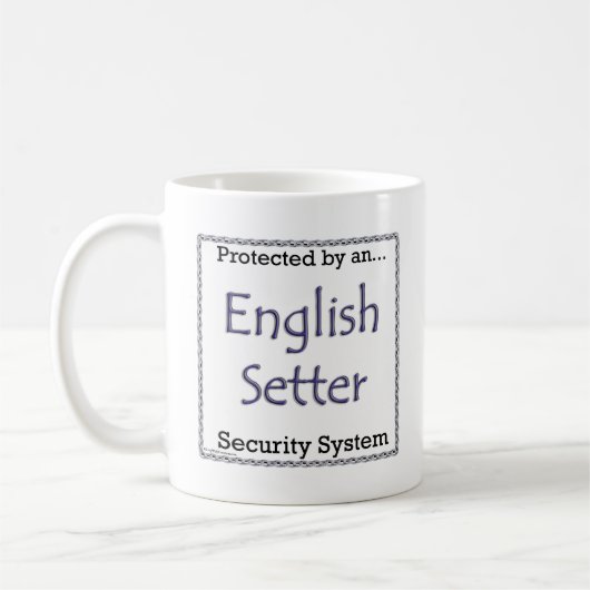 Englisch Setter Security System Kaffeetasse (Links)