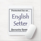 Englisch Setter Security System Mousepad (Mit Mouse)