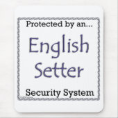 Englisch Setter Security System Mousepad (Vorne)