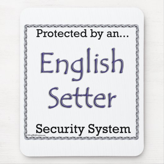 Englisch Setter Security System Mousepad (Vorne)
