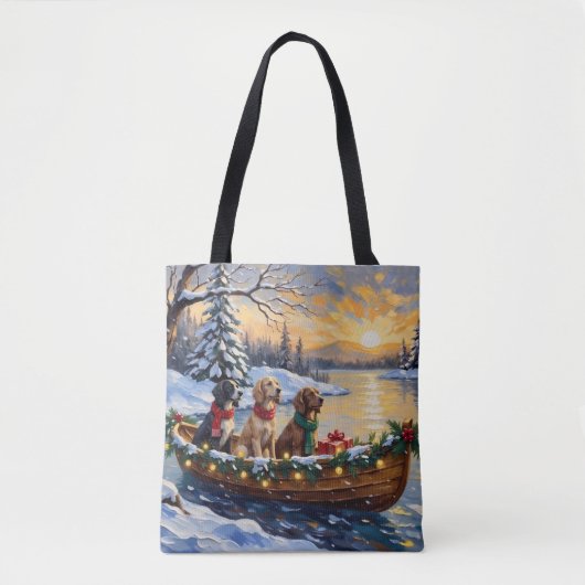 Englisch Setter Weihnachtsboot Urlaub Tasche (Vorderseite)
