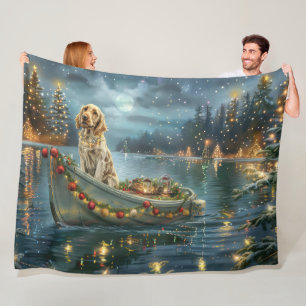 Englisch Setter Weihnachtsfestreise Fleecedecke