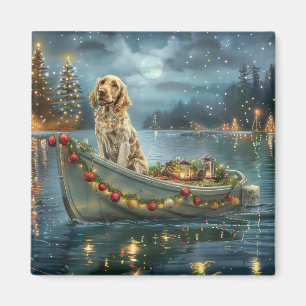 Englisch Setter Weihnachtsfestreise Magnet