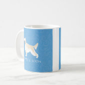 Englisch Setter wird bald gut, Hund Silhouette Kaffeetasse (Vorderseite Links)