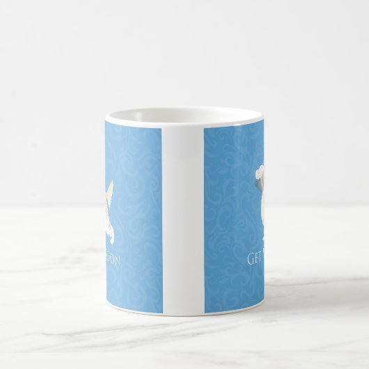 Englisch Setter wird bald gut, Hund Silhouette Kaffeetasse (Mittel)