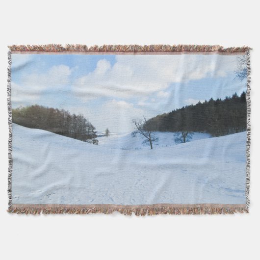 Englisch Snow Valley - Personalisiert Decke (Vorderseite)