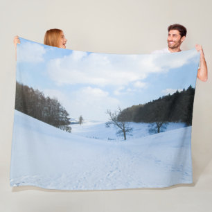 Englisch Snow Valley - Personalisiert Fleecedecke