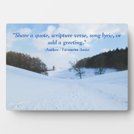 Englisch Snow Valley - Personalisiert Fotoplatte