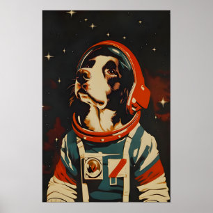 Englisch Springer Spaniel Astronaut Poster, Englis Poster
