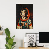 Englisch Springer Spaniel Astronaut Poster, Englis Poster (Heimbüro)