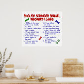 ENGLISCH SPRINGER SPANIEL PL2 POSTER (Küche)