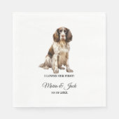 Englisch Springer Spanierin Hund ich liebte sie er Serviette (Vorderseite)