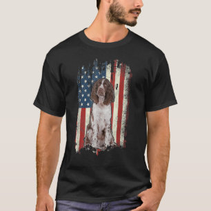 Englisch Springer Spanisch American Flag Dog Men W T-Shirt