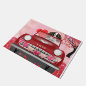 Englisch Springer Spanisch Car Hört Valentins Fußmatte (Schrägansicht)