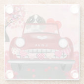 Englisch Springer Spanisch Car Hört Valentins Glasuntersetzer (Rückseite)