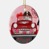 Englisch Springer Spanisch Car Hört Valentins Keramik Ornament (Rechts)