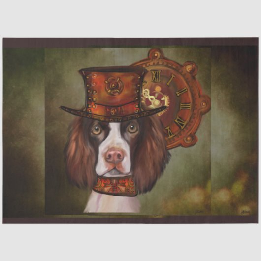 Englisch Springer Spanisch Decoupage Seidenpapier (Vorderseite)