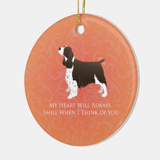 Englisch Springer Spanisch Denken Sie an Sie - Mem Keramikornament (Links)