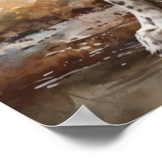 Englisch Springer Spanisch Dog Art Print Poster (Ecke)