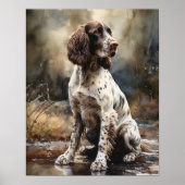 Englisch Springer Spanisch Dog Art Print Poster (Vorne)