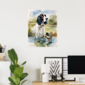Englisch Springer Spanisch - Dog Art Print Poster (Heimbüro)