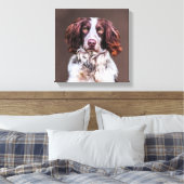 Englisch Springer Spanisch Dog Oil Painting Portra Leinwanddruck (Insitu (Schlafzimmer))