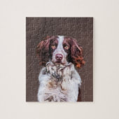 Englisch Springer Spanisch Dog Oil Painting Portra Puzzle (Vertikal)
