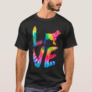 Englisch Springer Spanisch Gefärbte Krawatte Liebe T-Shirt