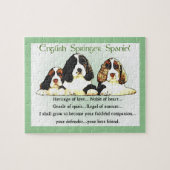 Englisch Springer Spanisch Kulturerbe der Liebe Puzzle (Horizontal)