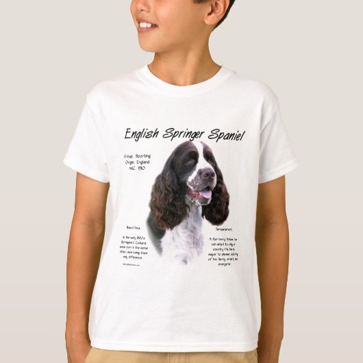 Englisch Springer Spanisch (Leber) Historisches De T-Shirt (Vorderseite)