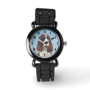 Englisch Springer Spanisch Malerei Original Dog Ar Armbanduhr