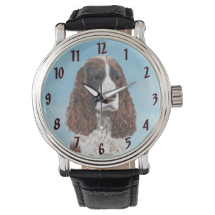 Englisch Springer Spanisch Malerei Original Dog Ar Armbanduhr