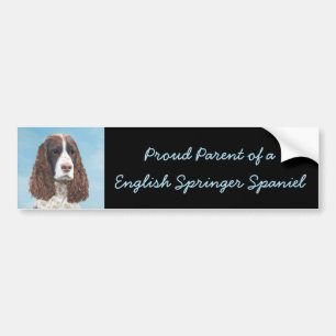 Englisch Springer Spanisch Malerei Original Dog Ar Autoaufkleber