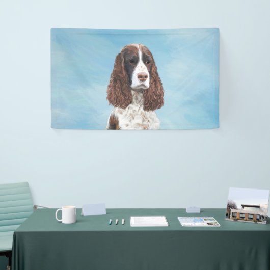 Englisch Springer Spanisch Malerei Original Dog Ar Banner (Messeveranstaltung)