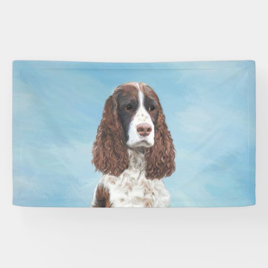 Englisch Springer Spanisch Malerei Original Dog Ar Banner (Horizontal)