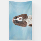 Englisch Springer Spanisch Malerei Original Dog Ar Banner (Vertikal)