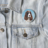 Englisch Springer Spanisch Malerei Original Dog Ar Button (Beispiel)