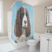 Englisch Springer Spanisch Malerei Original Dog Ar Duschvorhang (Beispiel)
