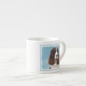 Englisch Springer Spanisch Malerei Original Dog Ar Espressotasse (Vorderseite Rechts)