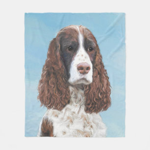 Englisch Springer Spanisch Malerei Original Dog Ar Fleecedecke