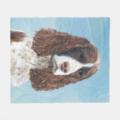 Englisch Springer Spanisch Malerei Original Dog Ar Fleecedecke (Vorderseite (Horizontal))