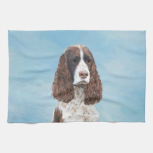 Englisch Springer Spanisch Malerei Original Dog Ar Geschirrtuch