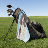 Englisch Springer Spanisch Malerei Original Dog Ar Golfhandtuch (Gras)