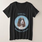 Englisch Springer Spanisch Malerei Original Dog Ar Große Größe T-Shirt