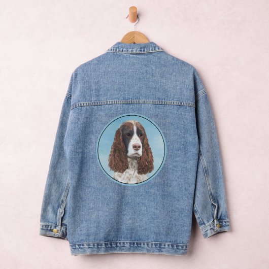 Englisch Springer Spanisch Malerei Original Dog Ar Jeansjacke (Hangar)