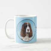 Englisch Springer Spanisch Malerei Original Dog Ar Kaffeetasse (Links)