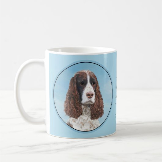 Englisch Springer Spanisch Malerei Original Dog Ar Kaffeetasse (Links)