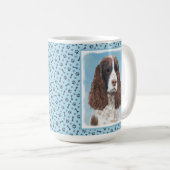 Englisch Springer Spanisch Malerei Original Dog Ar Kaffeetasse (VorderseiteRechts)