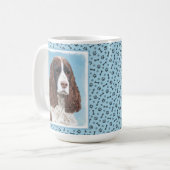Englisch Springer Spanisch Malerei Original Dog Ar Kaffeetasse (Vorderseite Links)