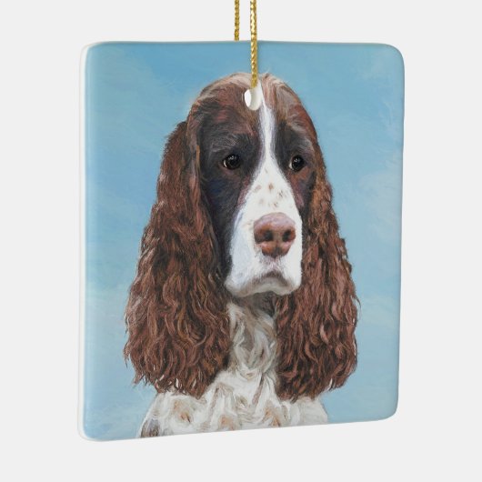 Englisch Springer Spanisch Malerei Original Dog Ar Keramikornament (Rechts)